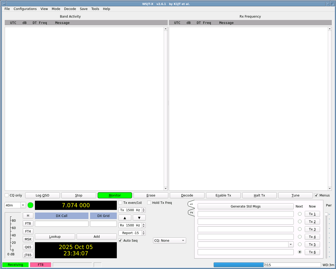 Приложение WSJT-X в DigiPi