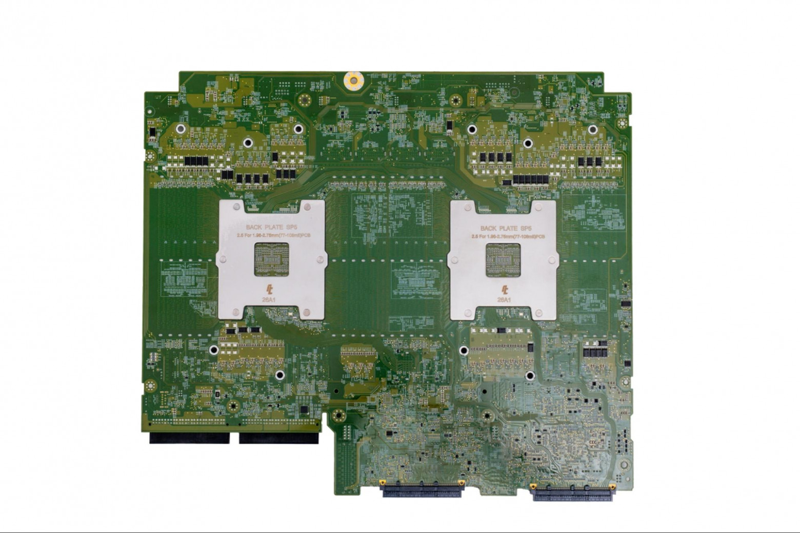 Плата на базе AMD, вид снизу.