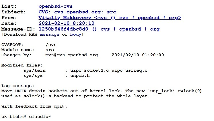Один из коммитов по удалению "Giant Lock"