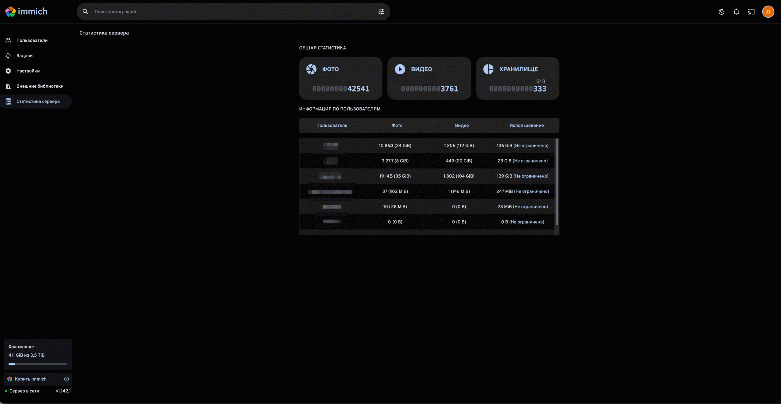 Забудь про облачные подписки! Полный переход с Google Photos на Immich. Мой личный опыт - 18