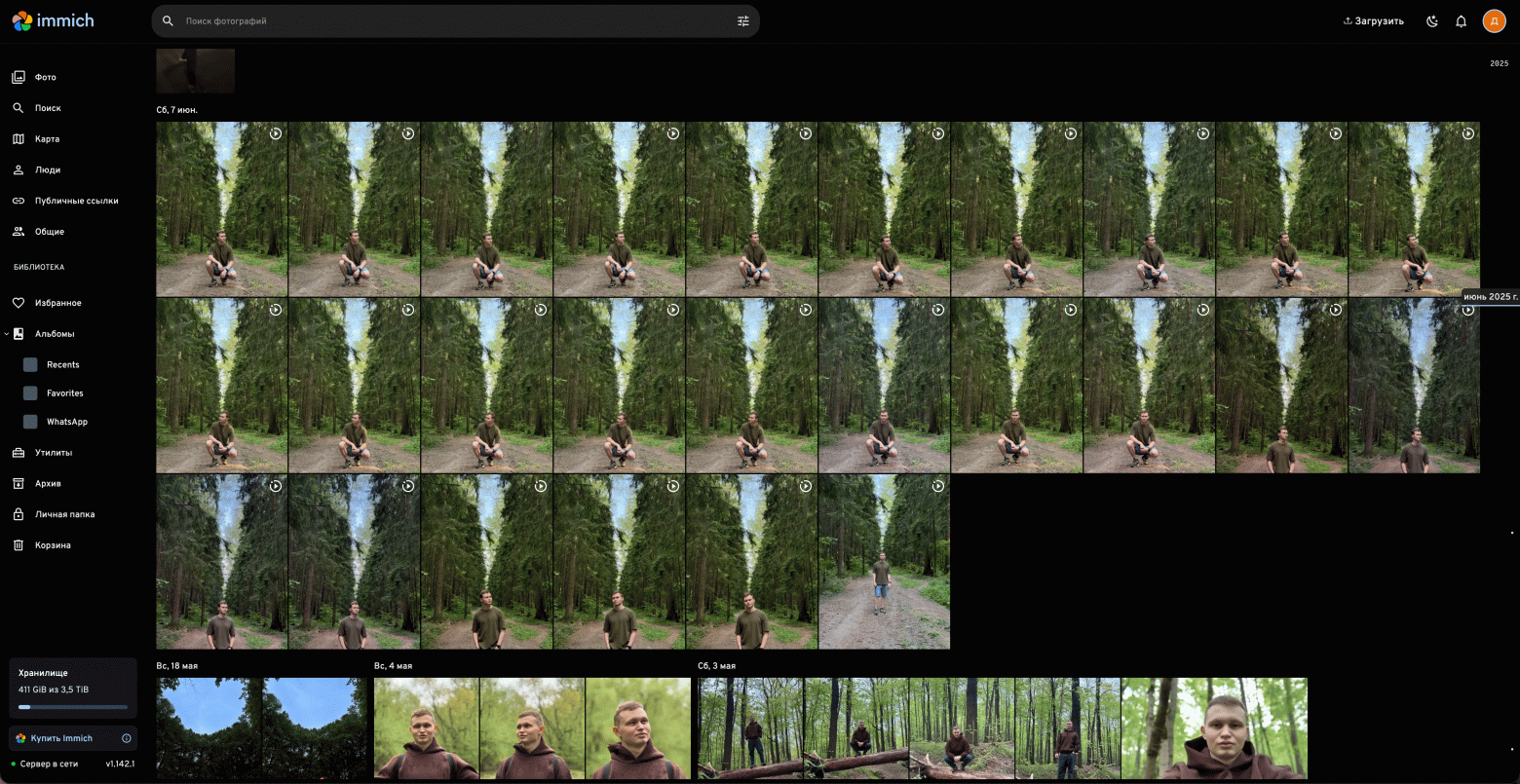 Забудь про облачные подписки! Полный переход с Google Photos на Immich. Мой личный опыт - 3