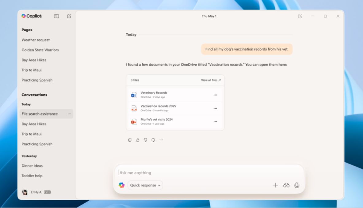 Copilot для Windows теперь может подключаться к сторонним сервисам и создавать документы Office - 1