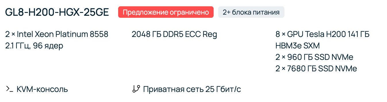 Как мы запустили GPU NVIDIA H200 в Selectel, или почему в золотую лихорадку непросто продавать лопаты - 7