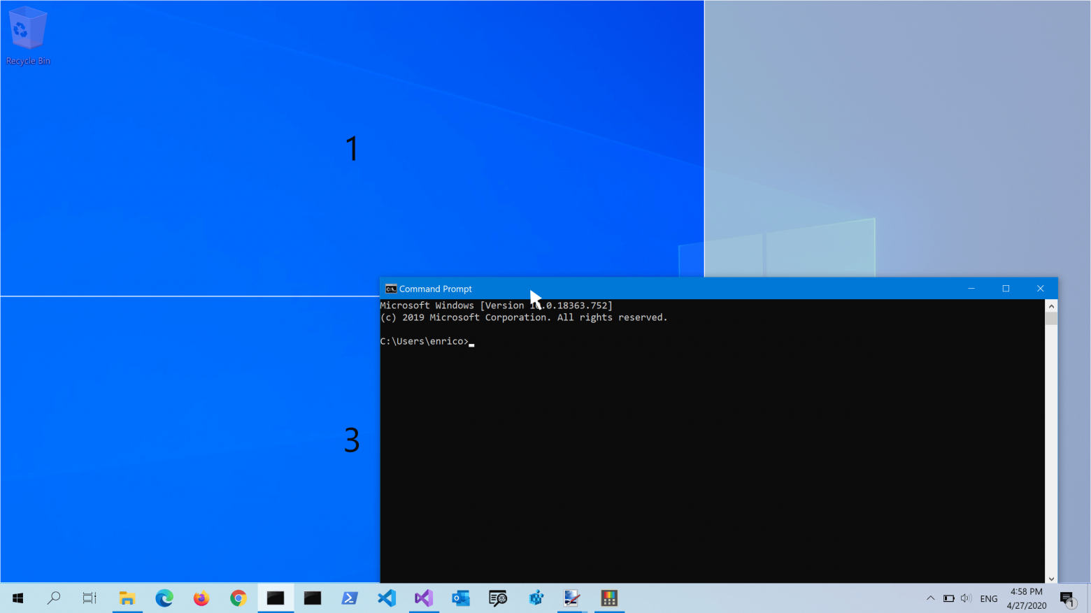 Пример работы утилиты FancyZones
