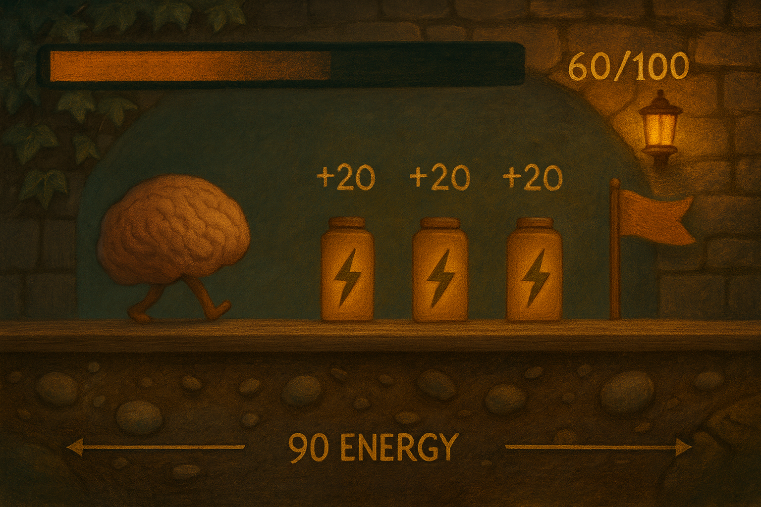 Мозгу нужно своё топливо — не только еда, а эмоции, интерес и чувство выгоды. Без этого до финиша не дойдём