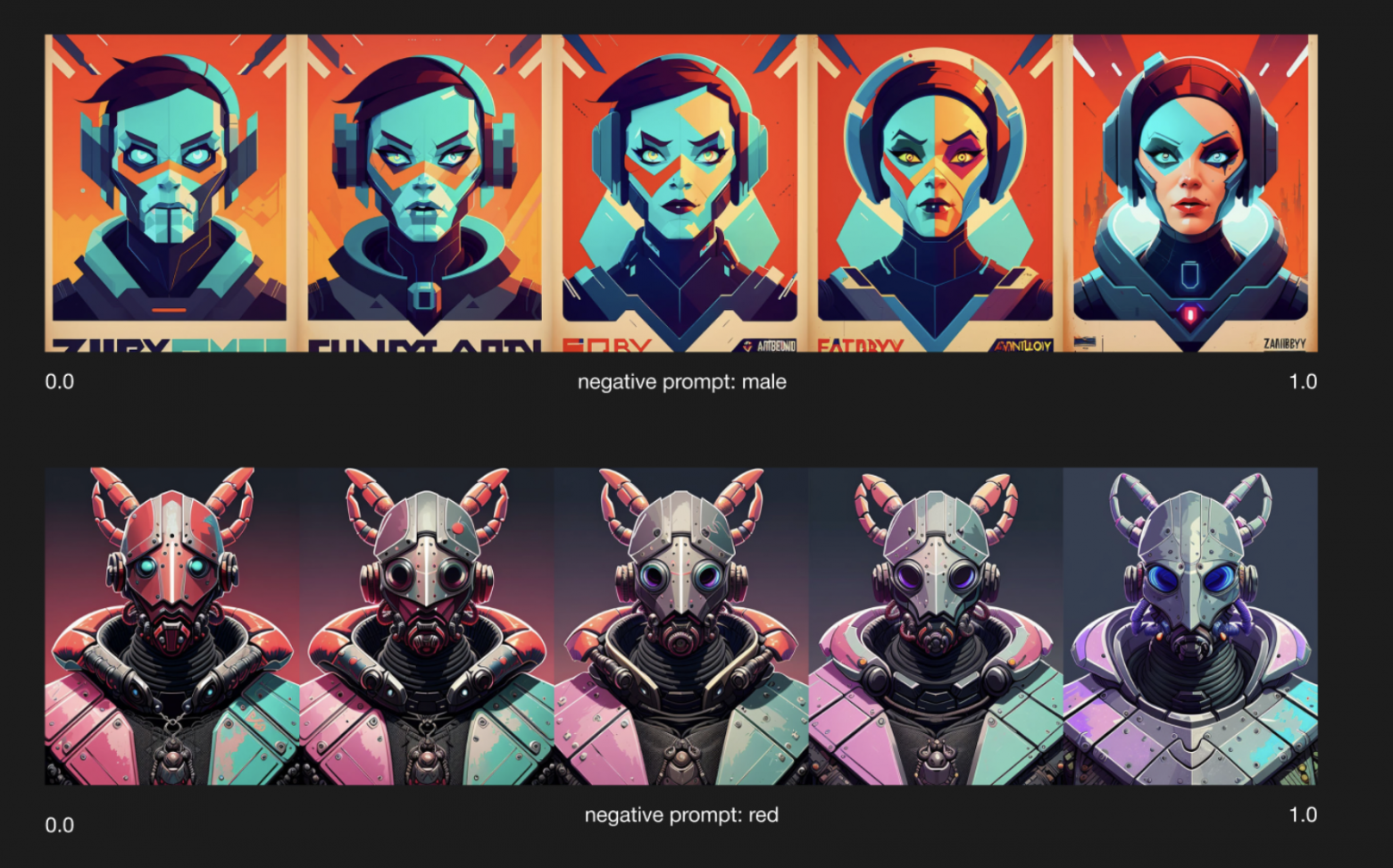 Веса и негативные промпты можно совмещать  