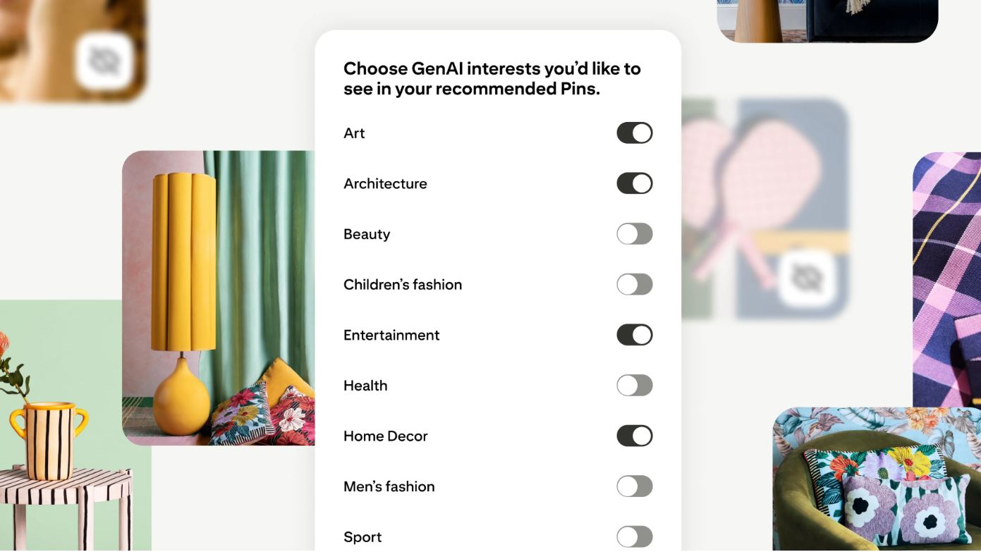 ИИ-инструмент Pinterest позволит настраивать генерируемый контент - 1