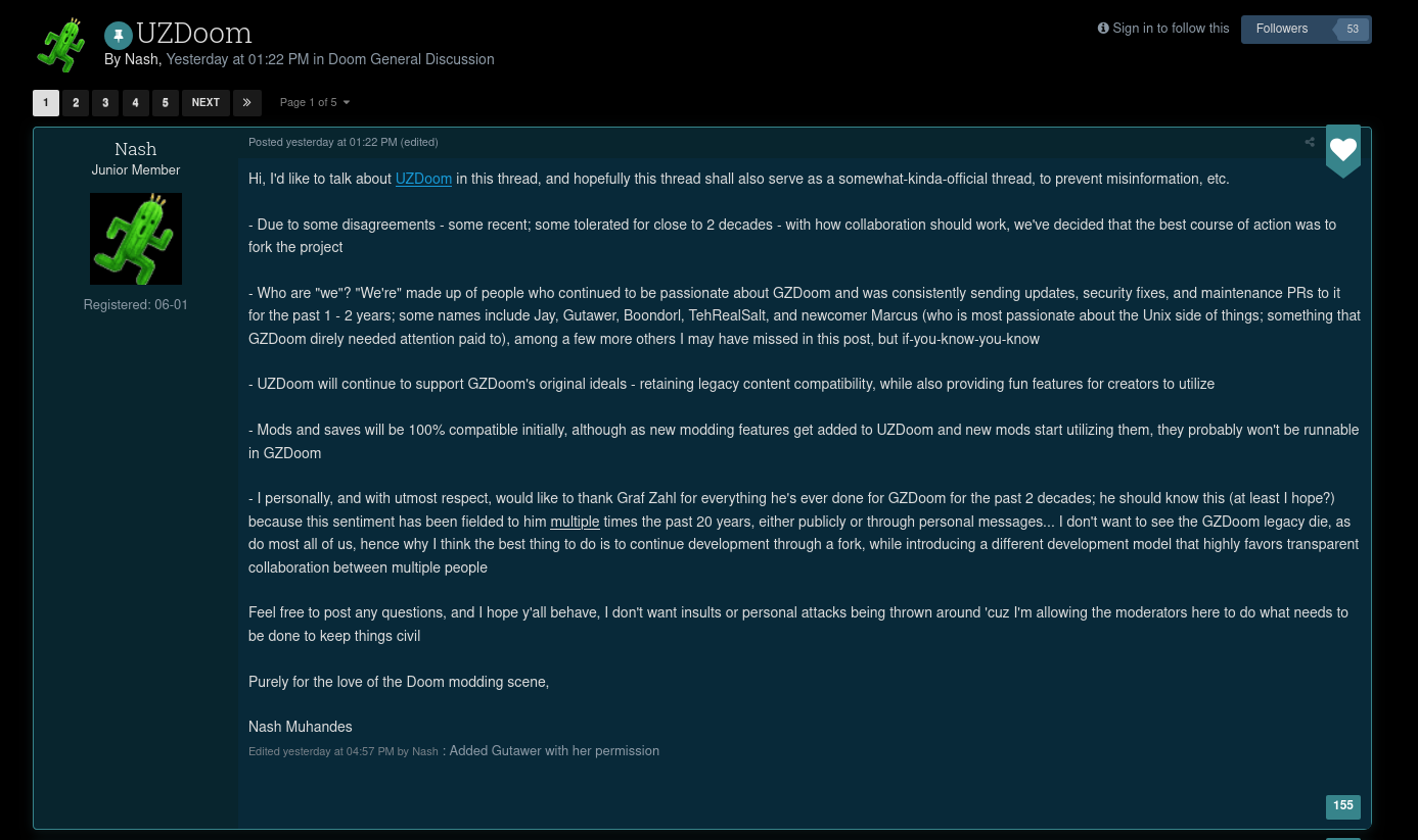 Сообщество разработчиков открытого проекта GZDoom раскололось после того, как создатель добавил код, сгенерированный ИИ - 2
