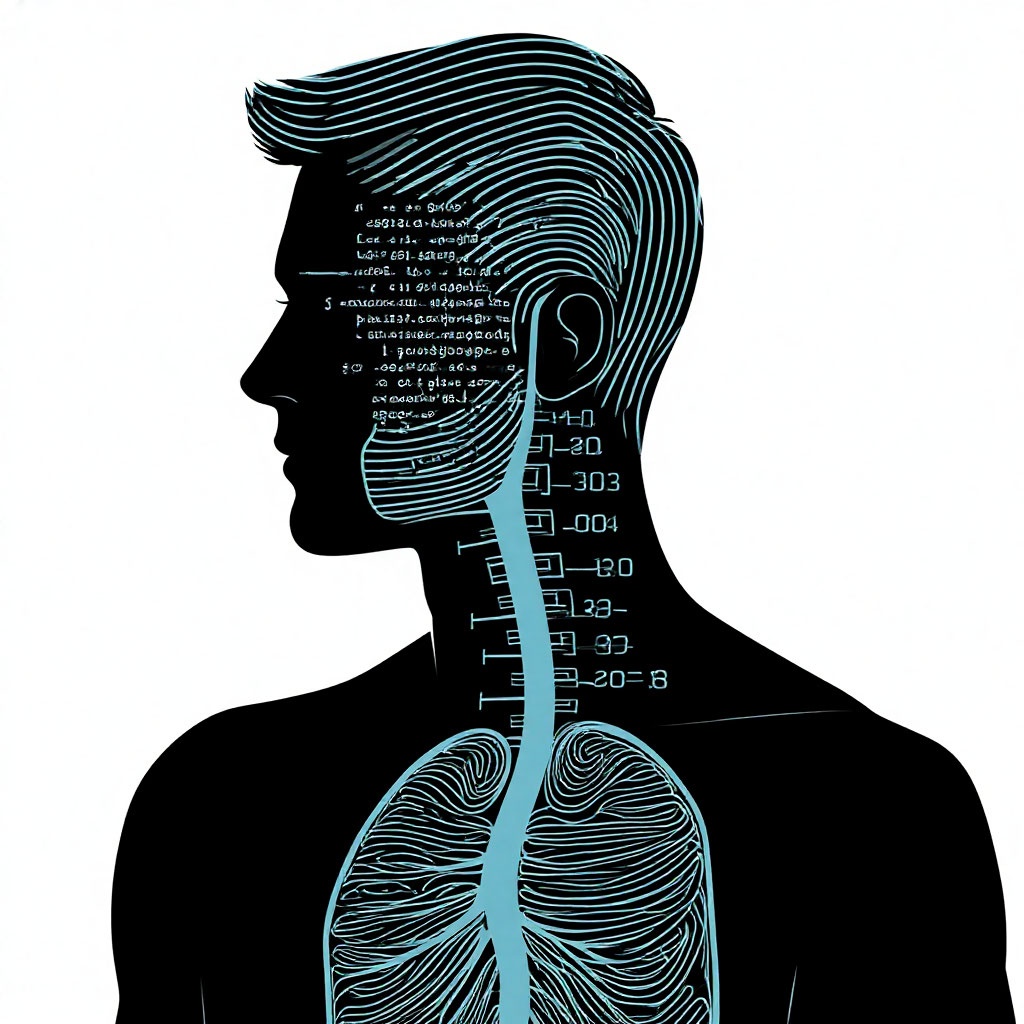 схематичная иллюстрация мужского силуэта