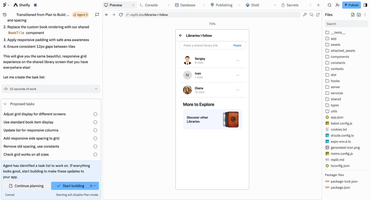 Перед тем, как нажимать на "Start building", попросите Replit сформулировать вопросы к постановке