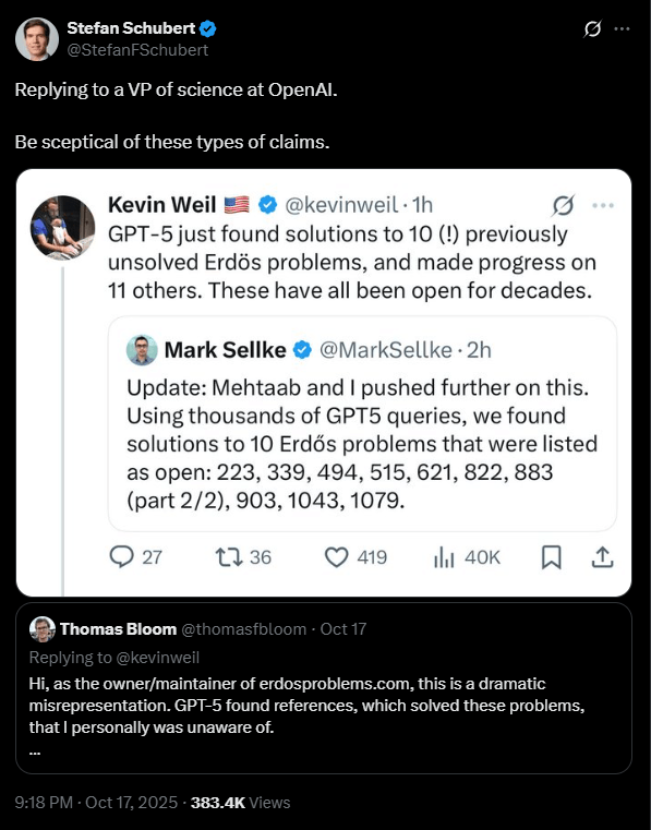 OpenAI приписала GPT-5 несуществующие математические открытия - 2 OpenAI приписала GPT-5 несуществующие математические открытия - 2