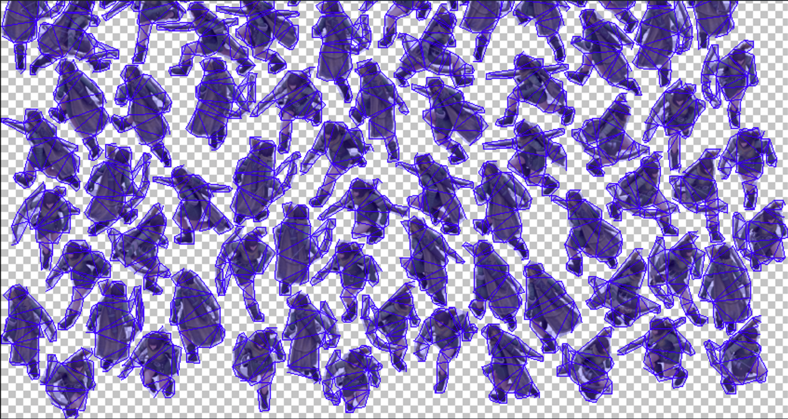 Рис 18. Полигональная укладка