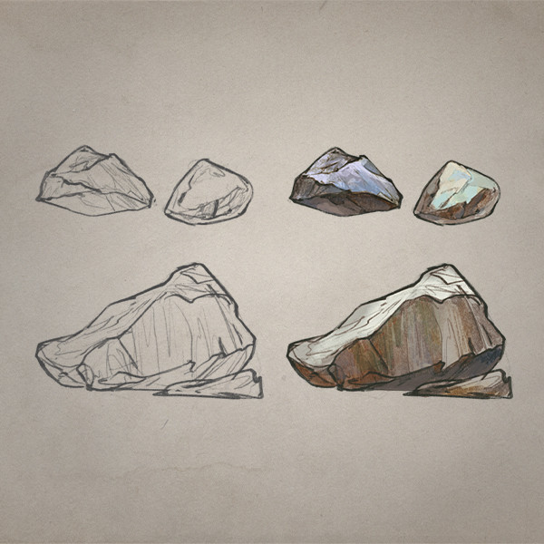 Рис 3. "Каменюшки, камешки, каамни, каменюки, камни большие жестб."