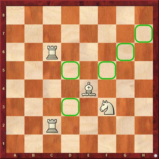 все возможные ходы слона