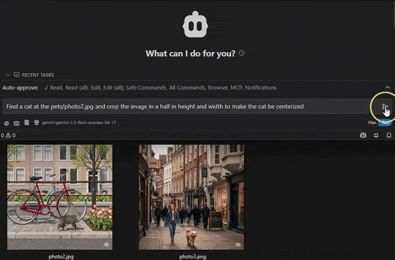 Найди кота и обрежь изображение так, чтобы кот был в центре.