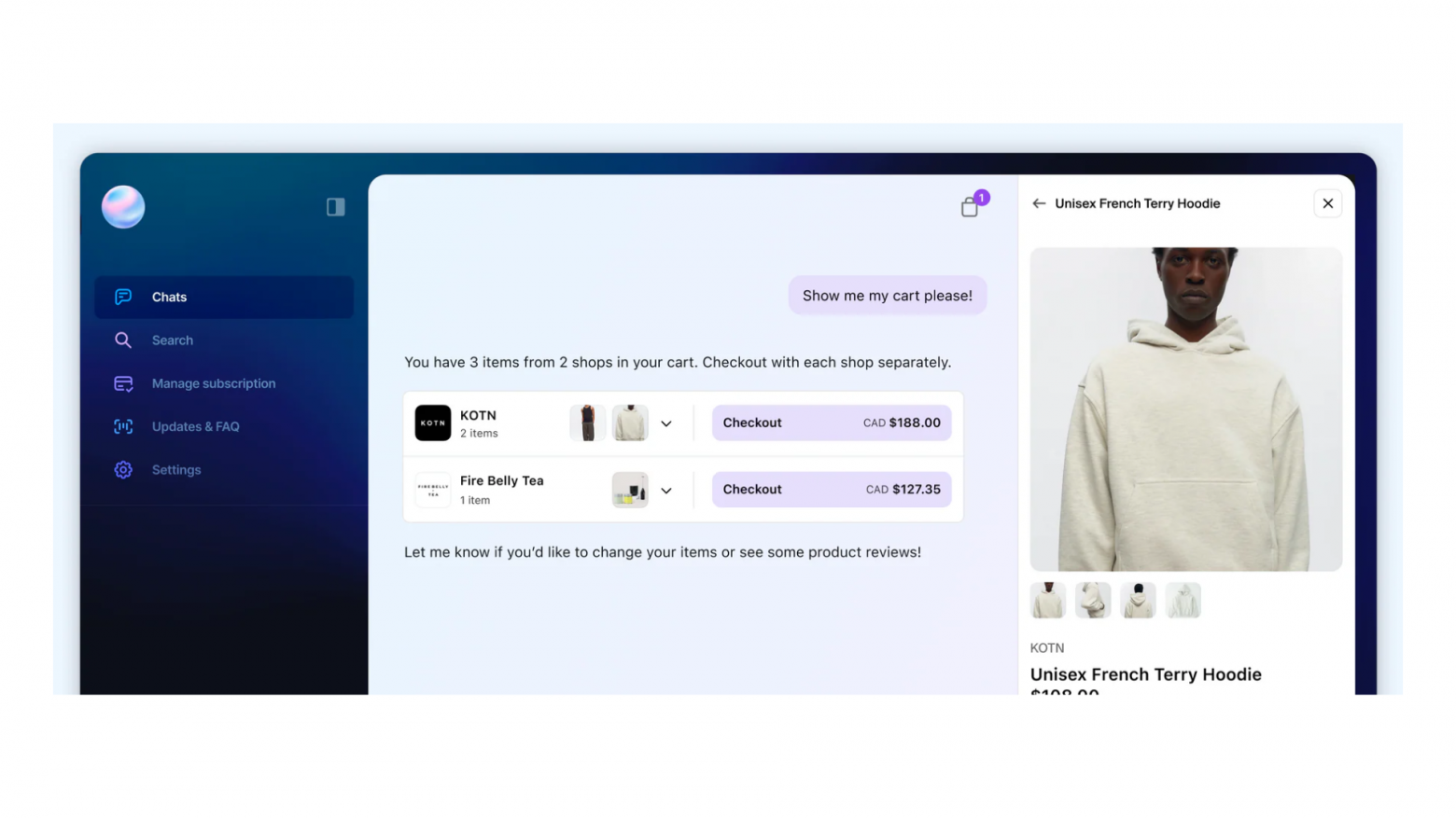 MCP-сервер Shopify помогает пользователям с покупками, подгружая релевантные данные.