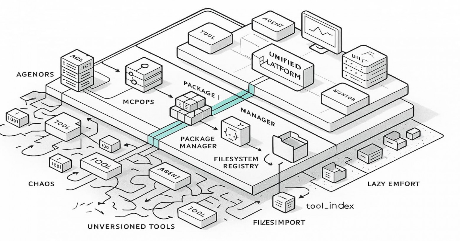 Построение инфраструктуры AI-агентов: три пути от хаоса к масштабируемым системам