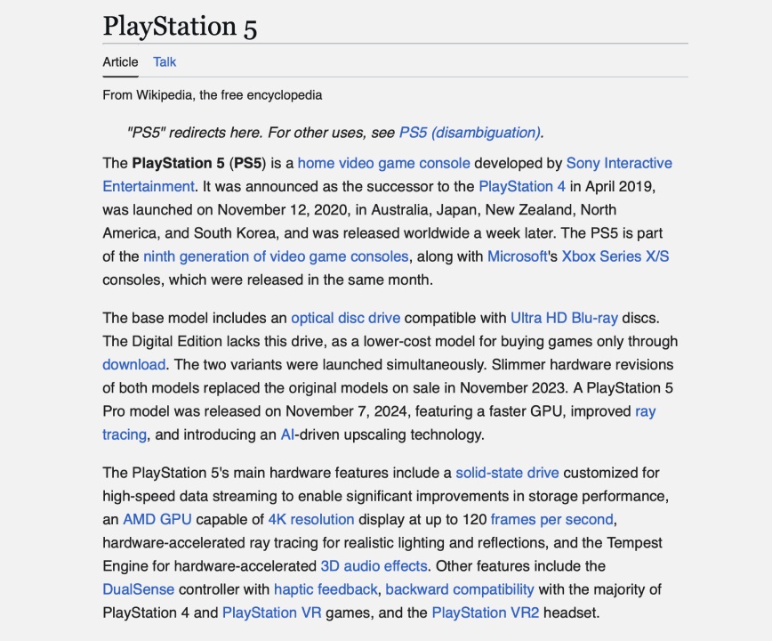 Статья с «Википедии»