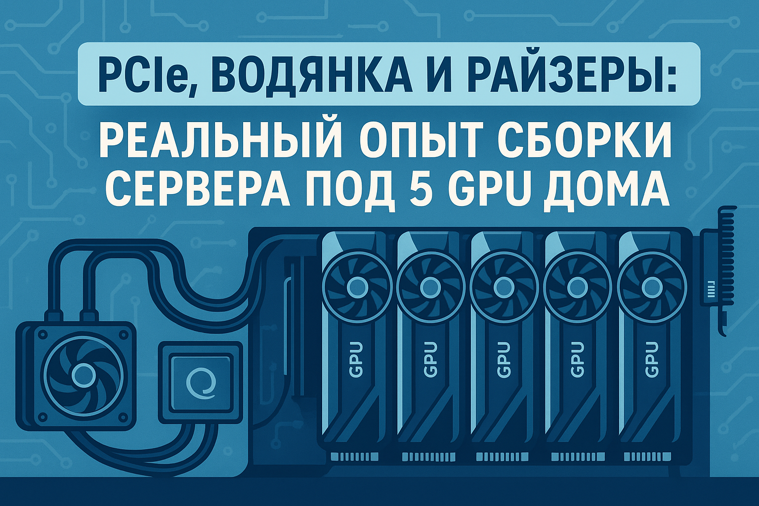 PCIe, водянка и райзеры: реальный опыт сборки сервера под 5 GPU дома - 1