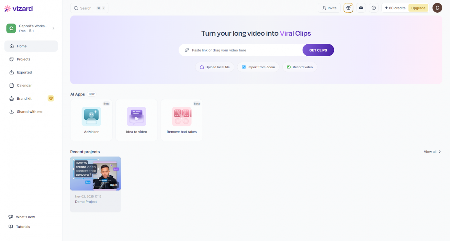 Vizard.ai: что это за нейросеть и как с её помощью быстро нарезать вертикальные видео для соцсетей - 2 Vizard.ai: что это за нейросеть и как с её помощью быстро нарезать вертикальные видео для соцсетей - 2