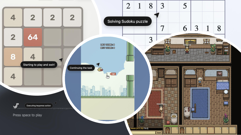 ChatGPT Atlas оценивается на разных веб-играх: 2048, судоку, T-Rex Runner, Flappy Bird и Stein.world
