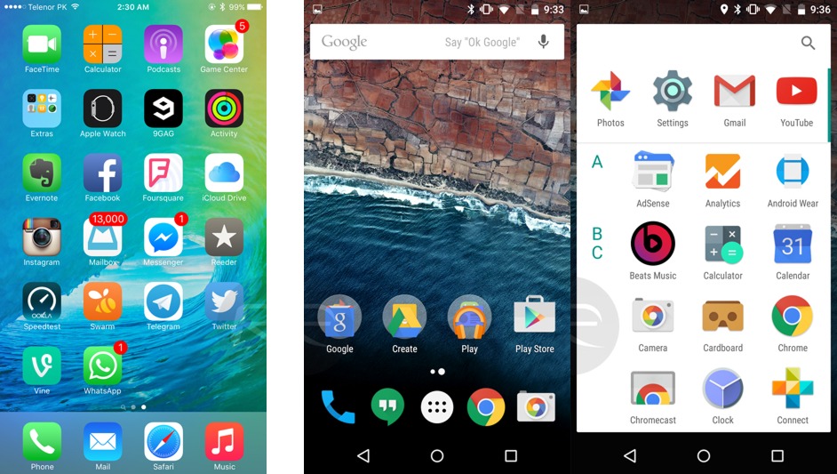 Springboard на iOS / springboard и плитка приложений на Android 