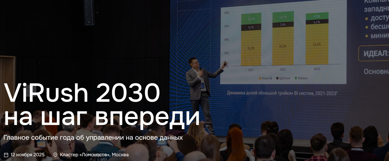 ИИ, BI и управление на основе данных: закрывается регистрация на форум ViRush 2030 - 1