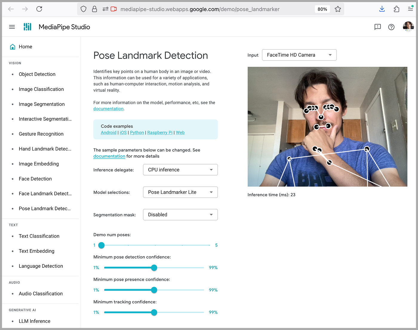 Распознаём позу человека во Flutter Web с MediaPipe - 2 Распознаём позу человека во Flutter Web с MediaPipe - 2