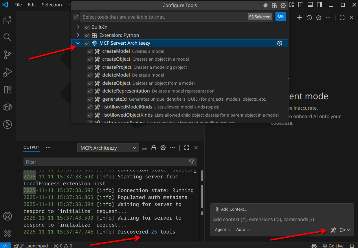 Перечень MCP-инструментов для работы с моделями