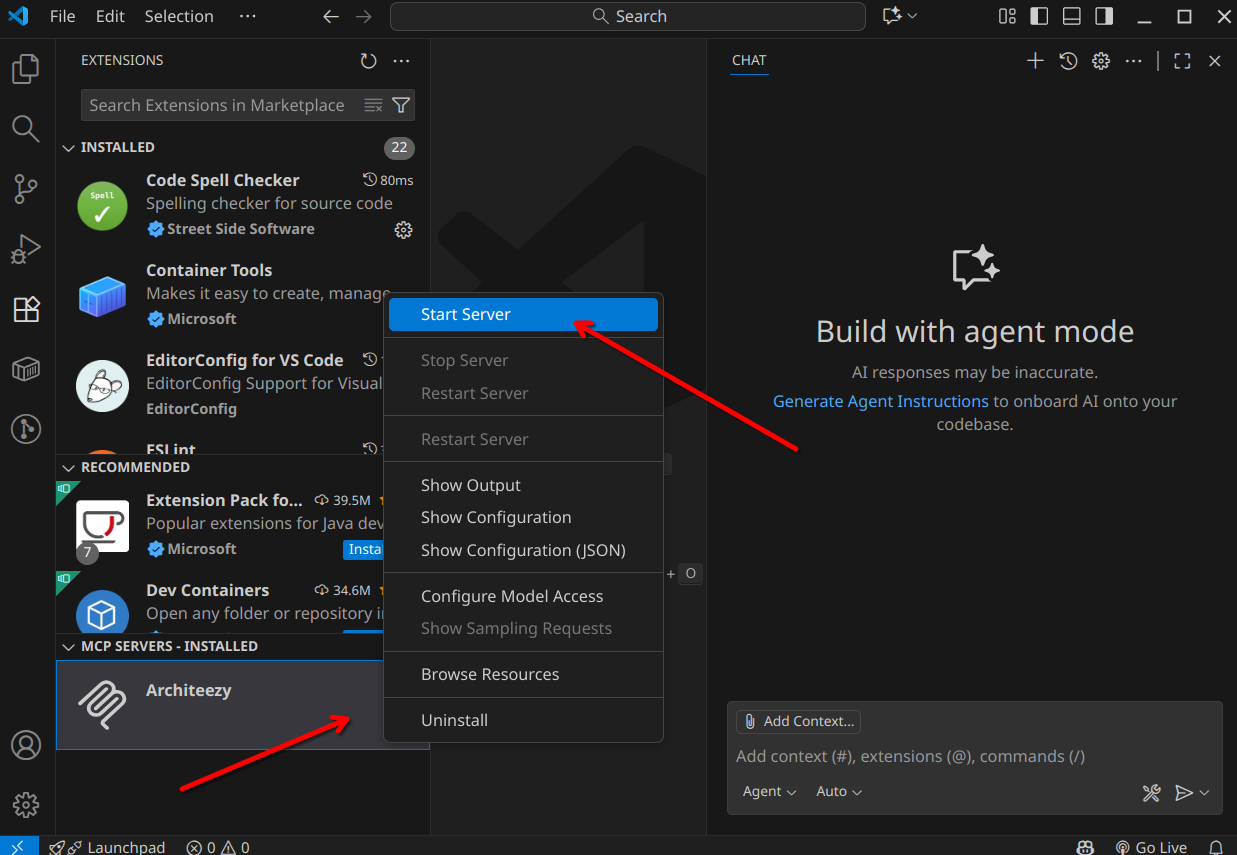 Запуск MCP-сервера в VS Code