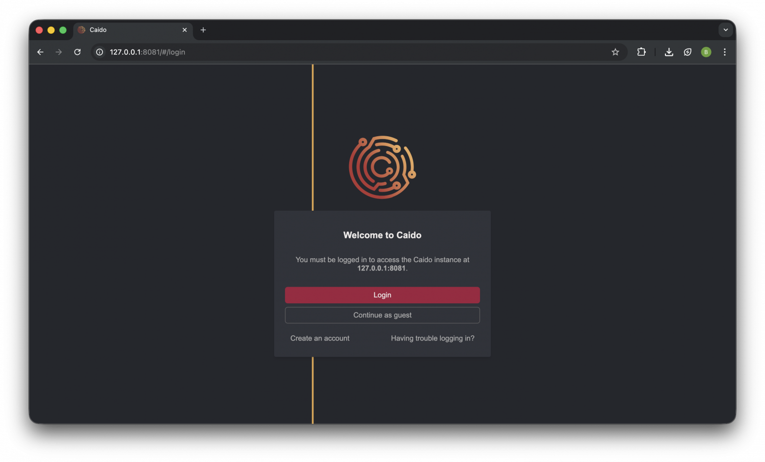Caido в браузере Chrome