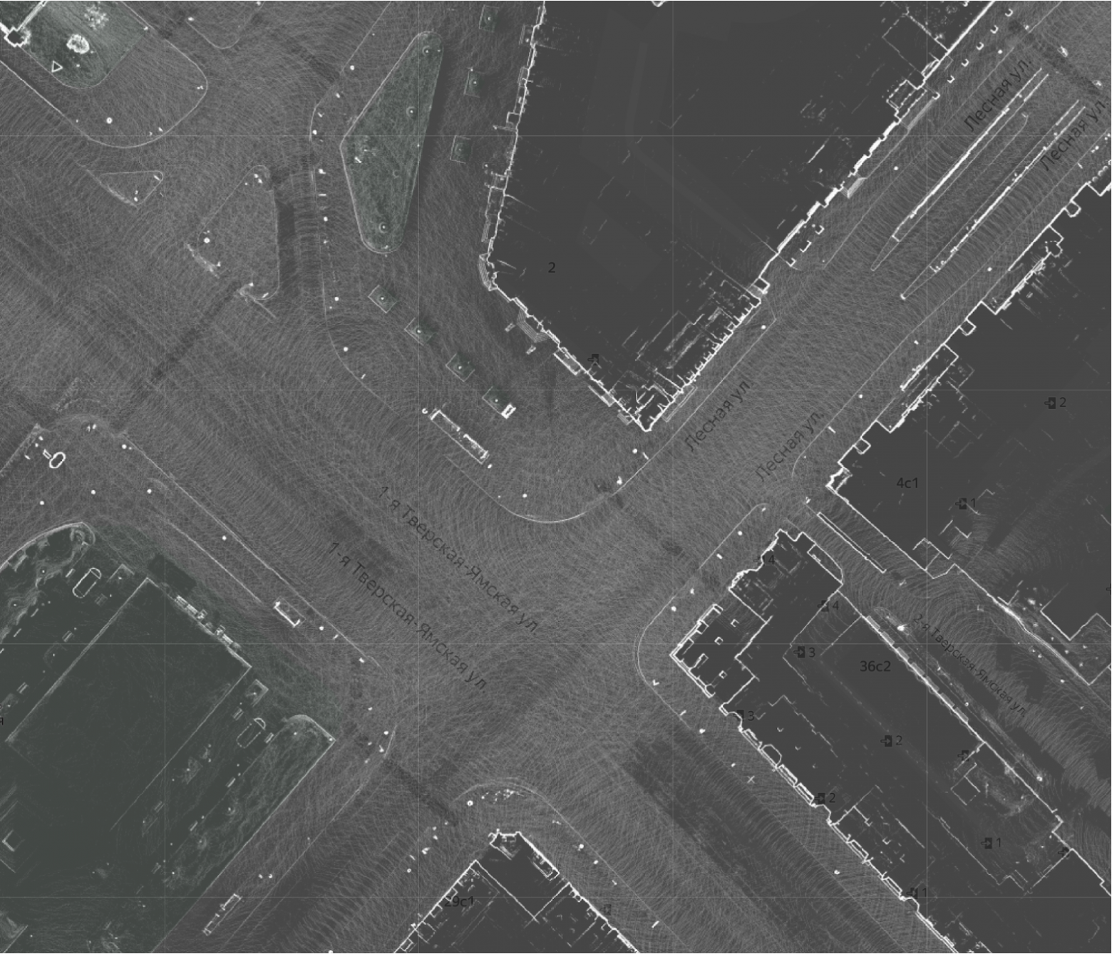 2D-проекция лидарной карты