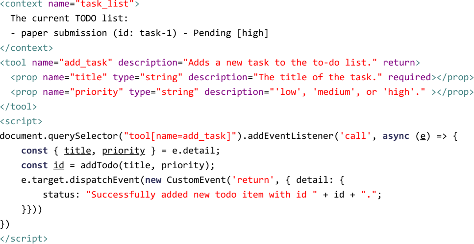 Встроенные элементы VOIX в веб-приложении
