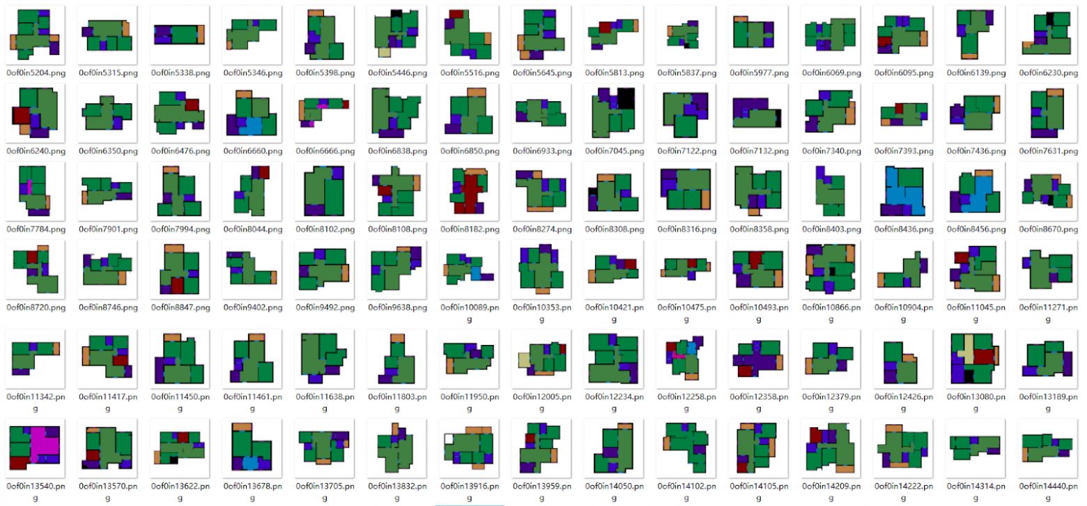 рис. 3. Набор данных RPlan, который используется для обучения 