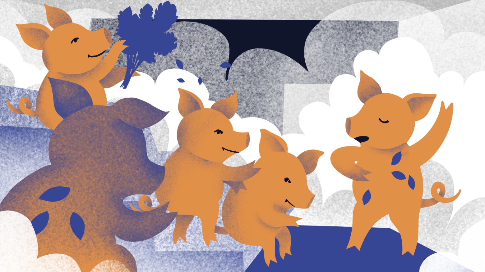 Тёрли свинки друг другу спинки…    