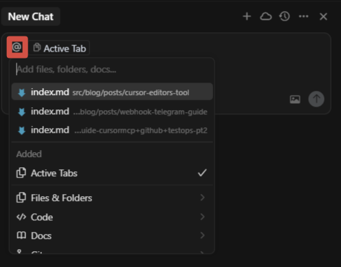 Добавление документа, например, index.md, позволяет ИИ-помощнику создавать информацию на основе прикреплённых материалов.
