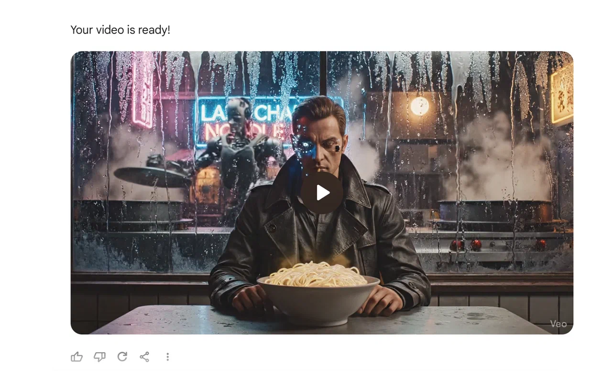 Кадр из сгенерированного видео