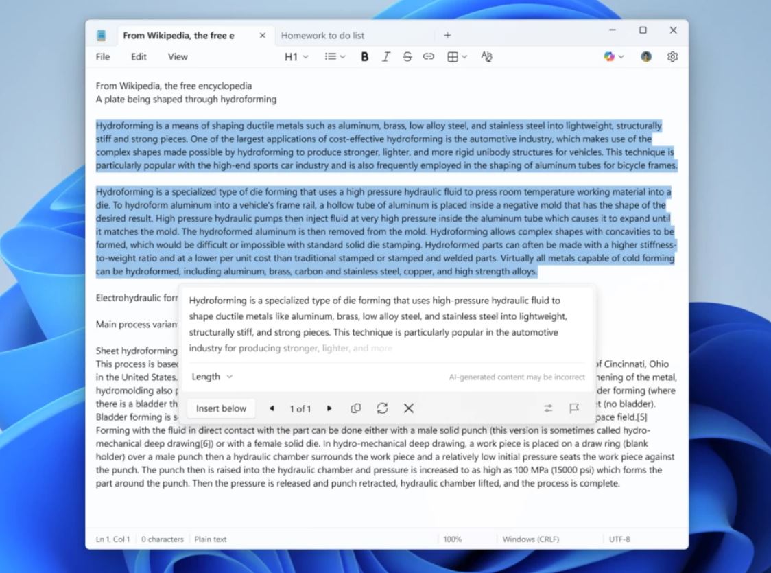 В «Блокнот» теперь можно добавлять таблицы - 2
