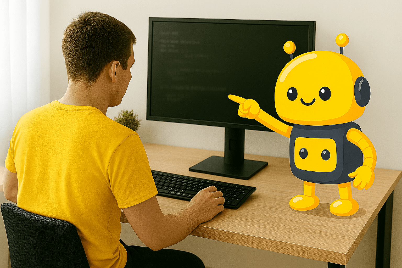 Человек и робот