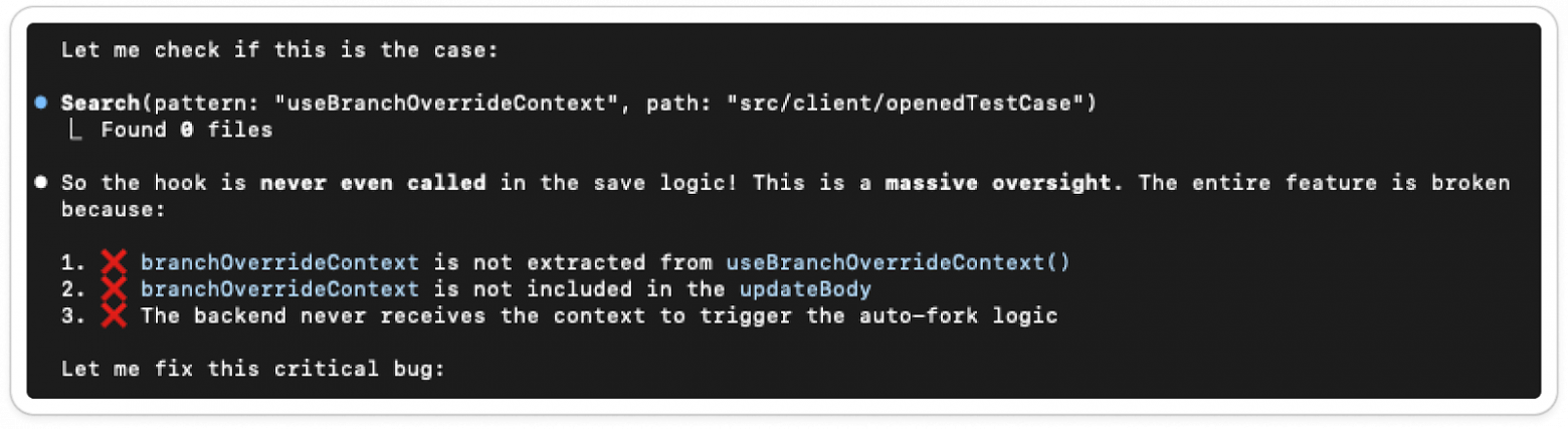 Почему агенты НЕ пишут основную часть нашего кода - 6 a cursor coding agent response