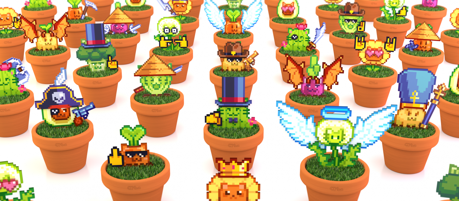 Рендер которастений с разными костюмами