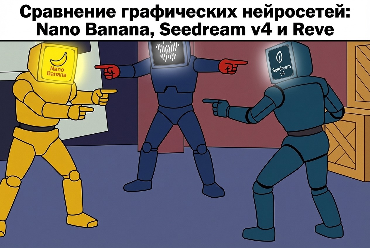 Сравнение графических нейросетей: Nano Banana, Seedream v4 и Reve - 1