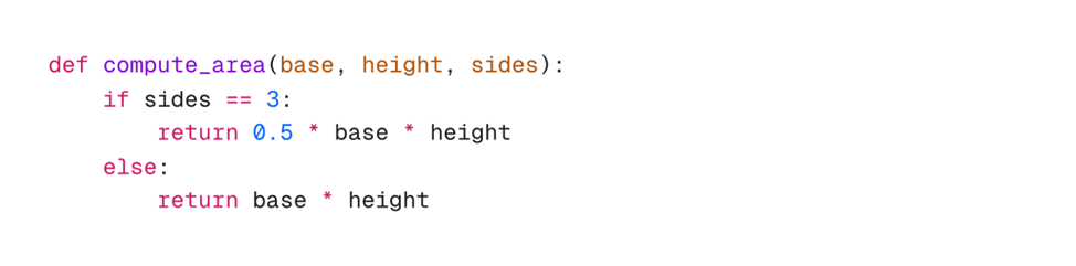 Простая функция, вычисляющая площадь фигуры    