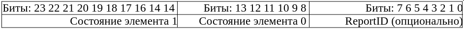  Таблица 13.1. Формат блока данных рапорта (общий вид).