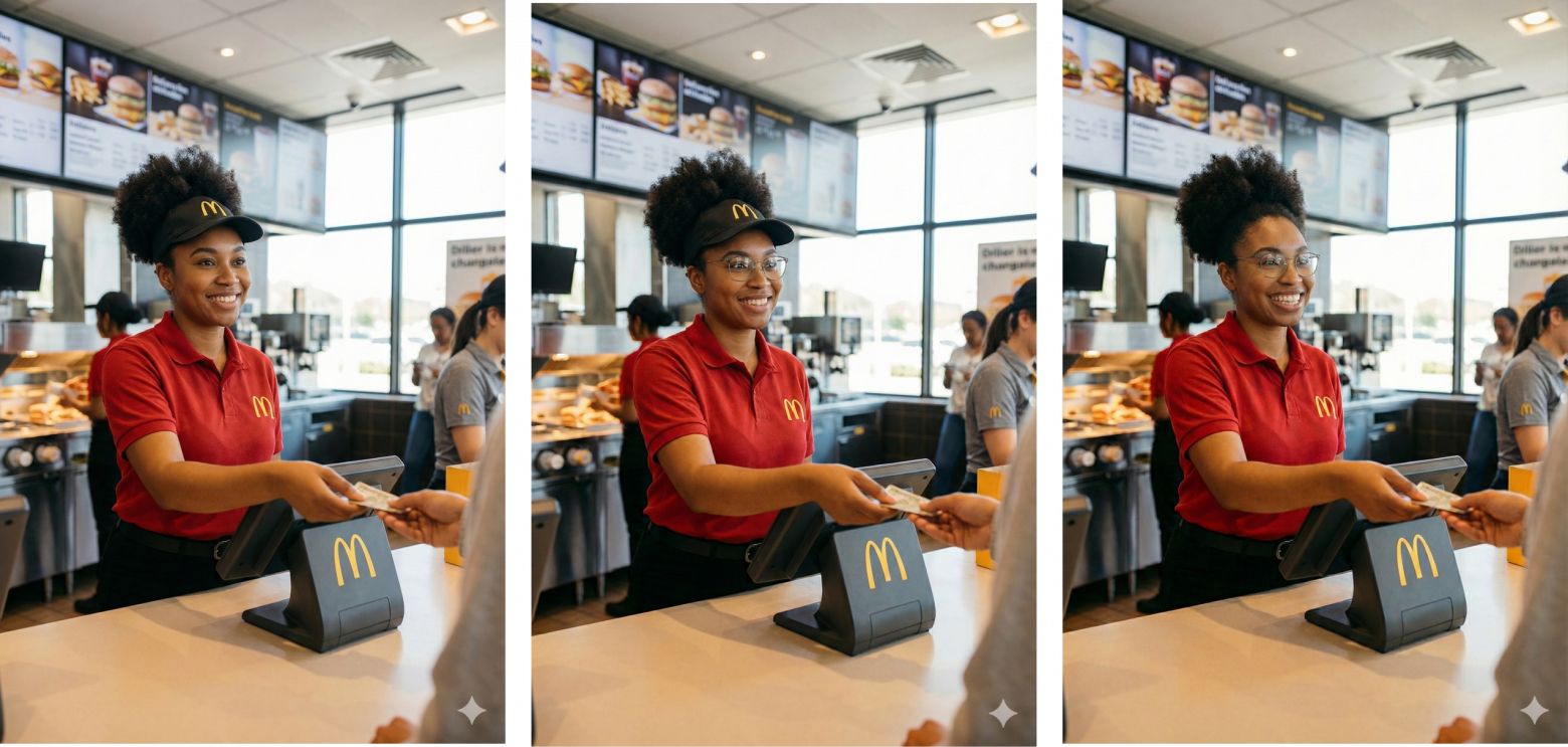 Видно, что все остальные детали у бананы не меняются