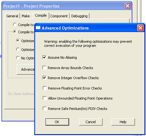 Продвинутые оптимизации — убираем автоматические проверки переполнений.