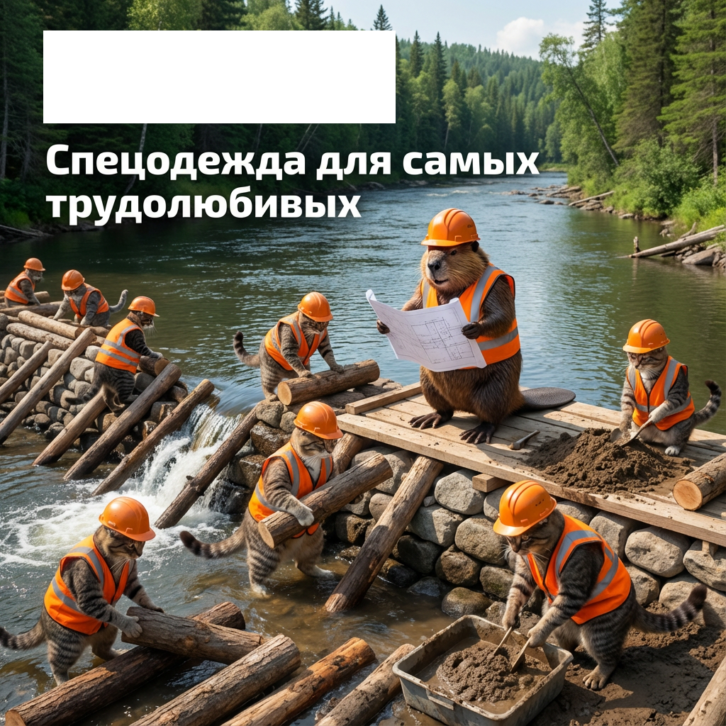 Концепция с бобрами и котами (все любят животных)