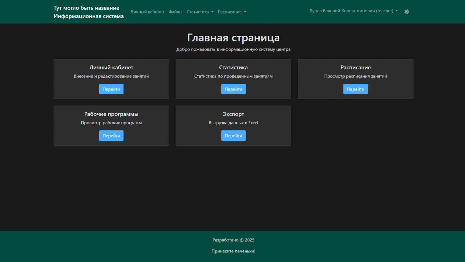 Печеньки принес всего один преподаватель :(
