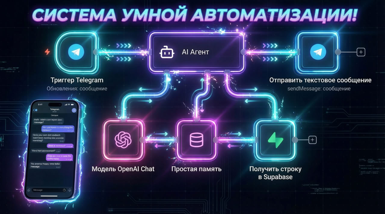 ИИ агент на n8n: создаём Telegram бота с доступом к своим данным без иностранной карты за 30 минут - 1