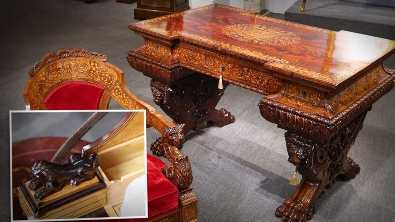 Стол короля Сардинии Карло Альберто, изготовленный в 1840 году. Он насчитывает более 30 потайных отделений. Источник: epochtimes.ru